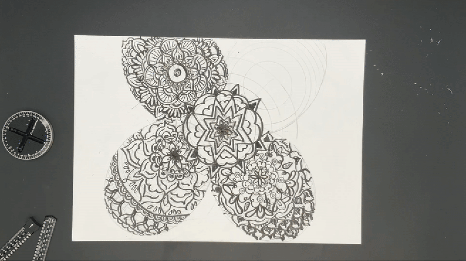 How to draw mandalas in ellipses