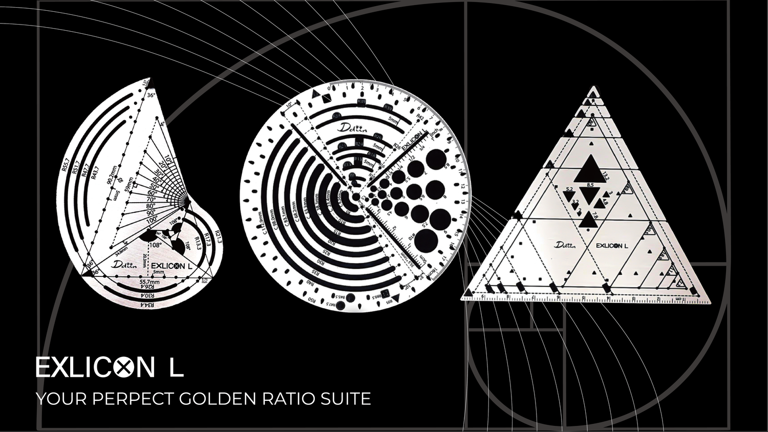 Mastering the Golden Ratio: Draw and Apply it in Art with the Exlicon L Circle Disc