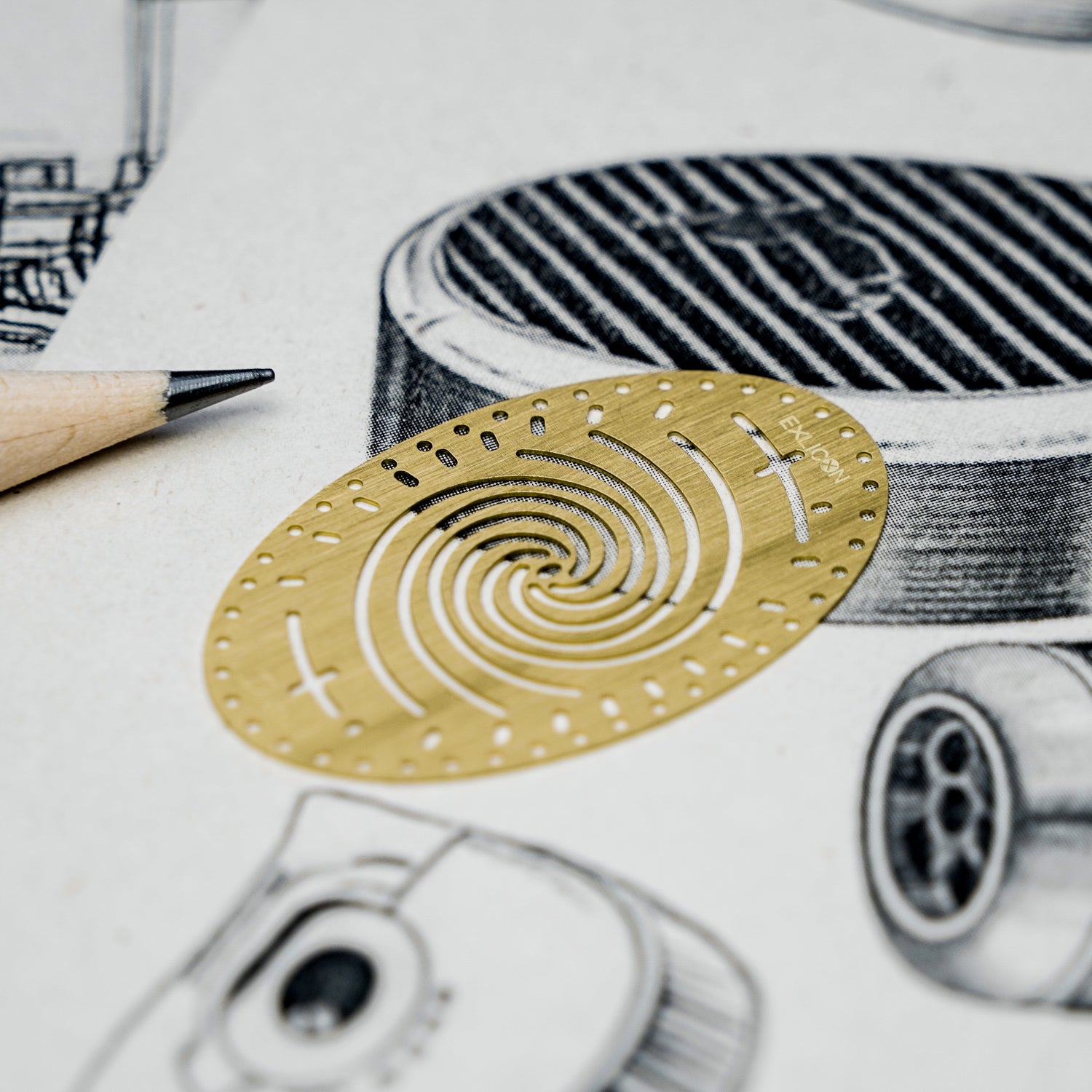 Mini Exlicon Ellipse Messingscheibe