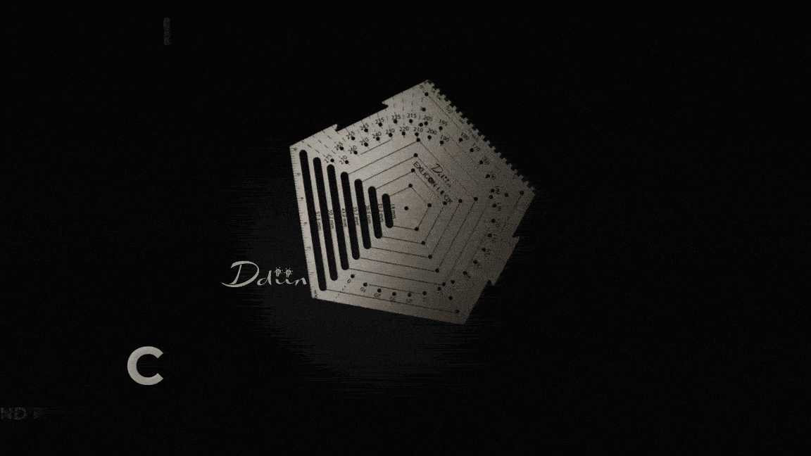 Exlicon Lock Solid Brass Tools Mini Ruler Disc Set