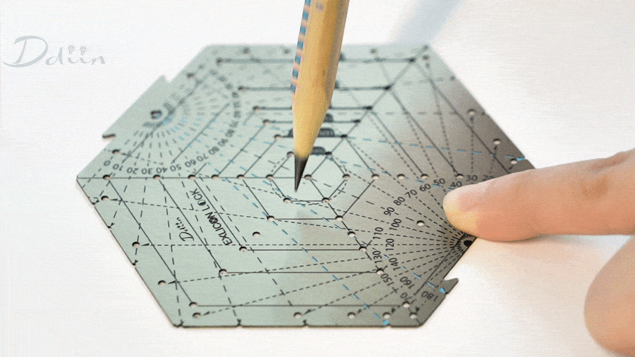 Exlicon Lock- Hexagon Tool - Quick and Easy 1-4 Point Perspectives in No Time