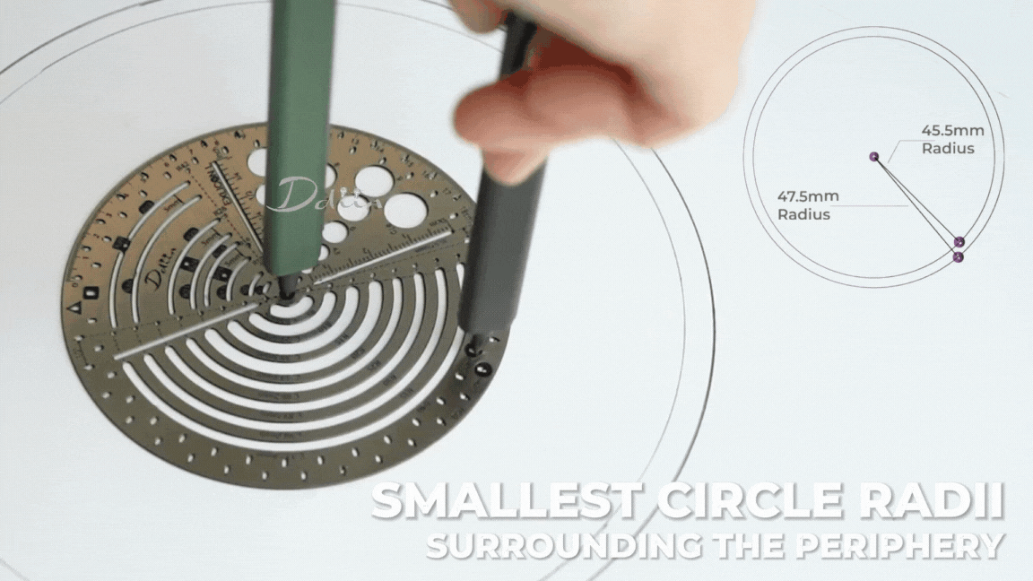 Exlicon L Circle Tool & Mini Fisheye Stainless Steel Stencil Kit