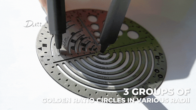 Exlicon L - Circle Tool  Precision Golden Ratio Tools for Art and Geometry