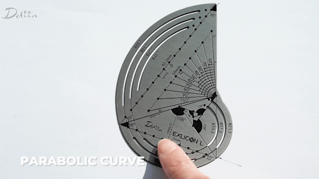 Exlicon L - TG Tool -Precision Golden Ratio Tools for Art and Geometry