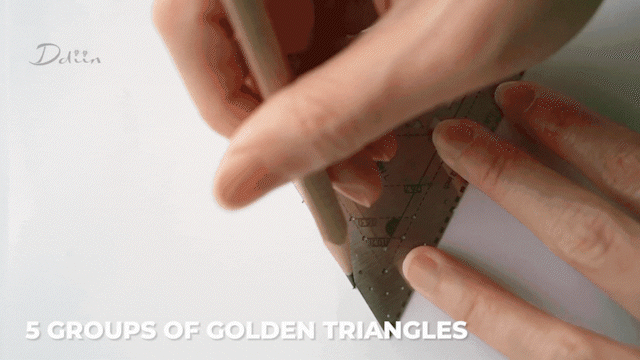 Exlicon L Triangle Tool- Precision Golden Ratio Tools for Art and Geometry
