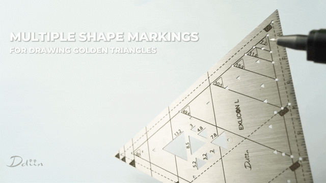Exlicon L - Precision Golden Ratio Tool Set for Art and Geometry