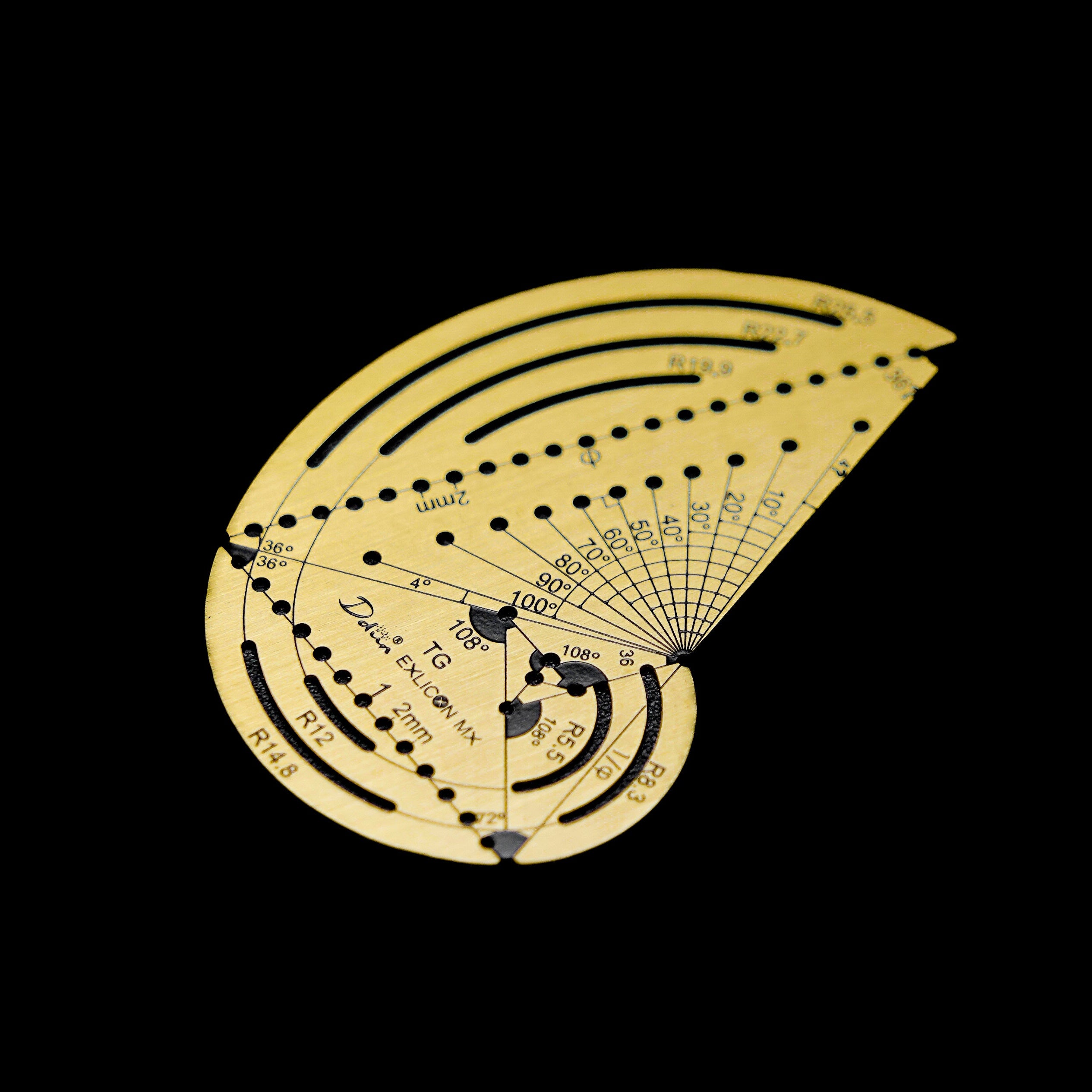 Mini TG Messingscheibe zum Zeichnen des Goldenen Schnitts