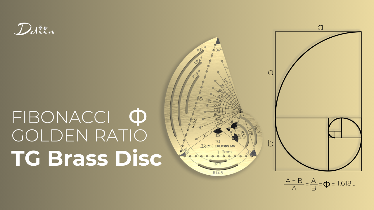 Mini TG Brass Disc draw golden ratio tool