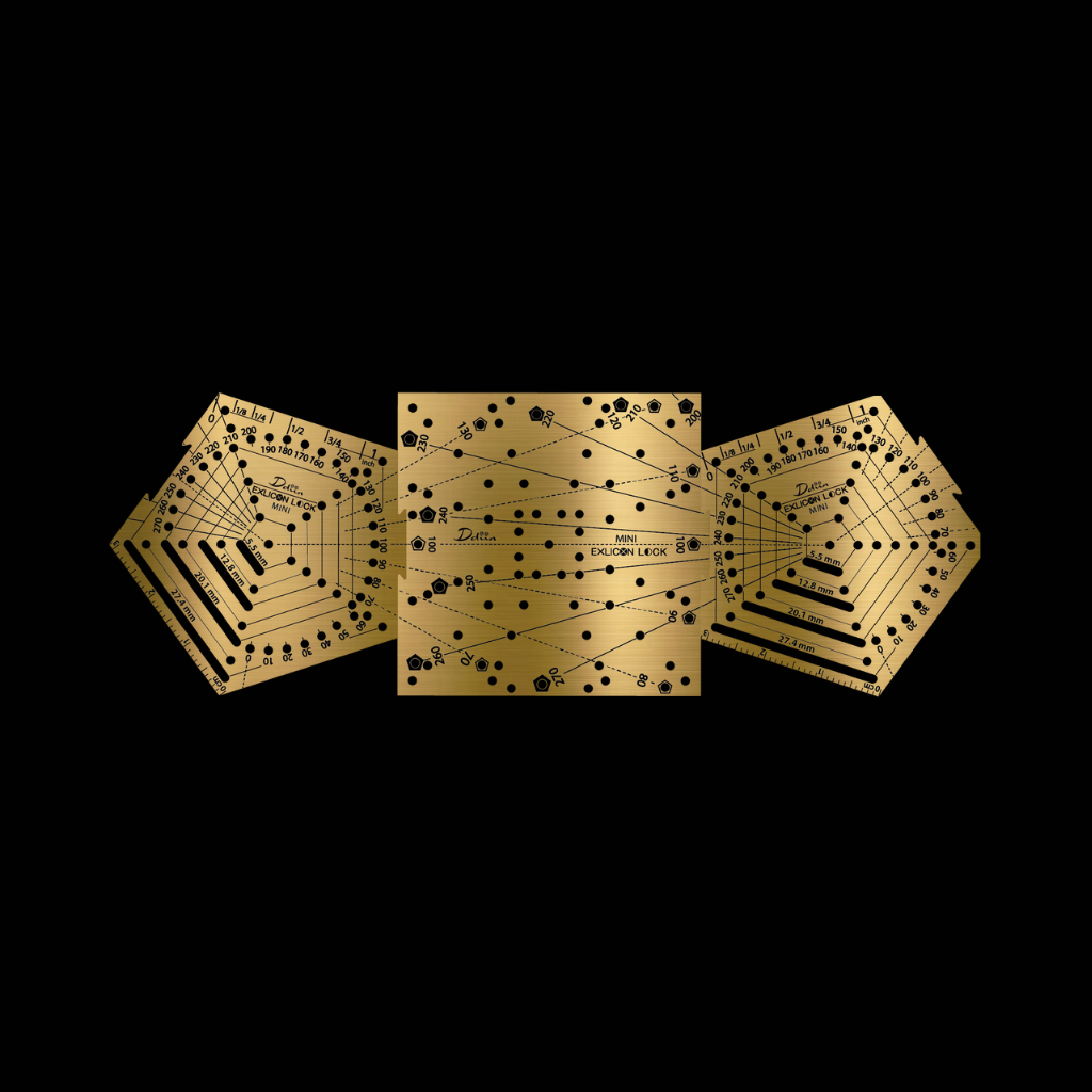 Exlicon Lock Solid Brass Tools Mini Ruler Set