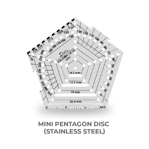 Exlicon Lock Pentagon Tool & Small Star Disc Stainless Steel Ruler Stencil Kit