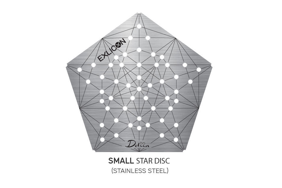 Exlicon Lock Pentagon Tool & Small Star Disc Stainless Steel Ruler Stencil Kit