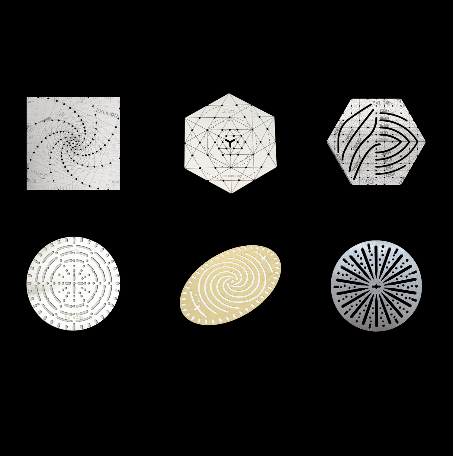 Mini 6 of Disc-Stainless Steel drawing set