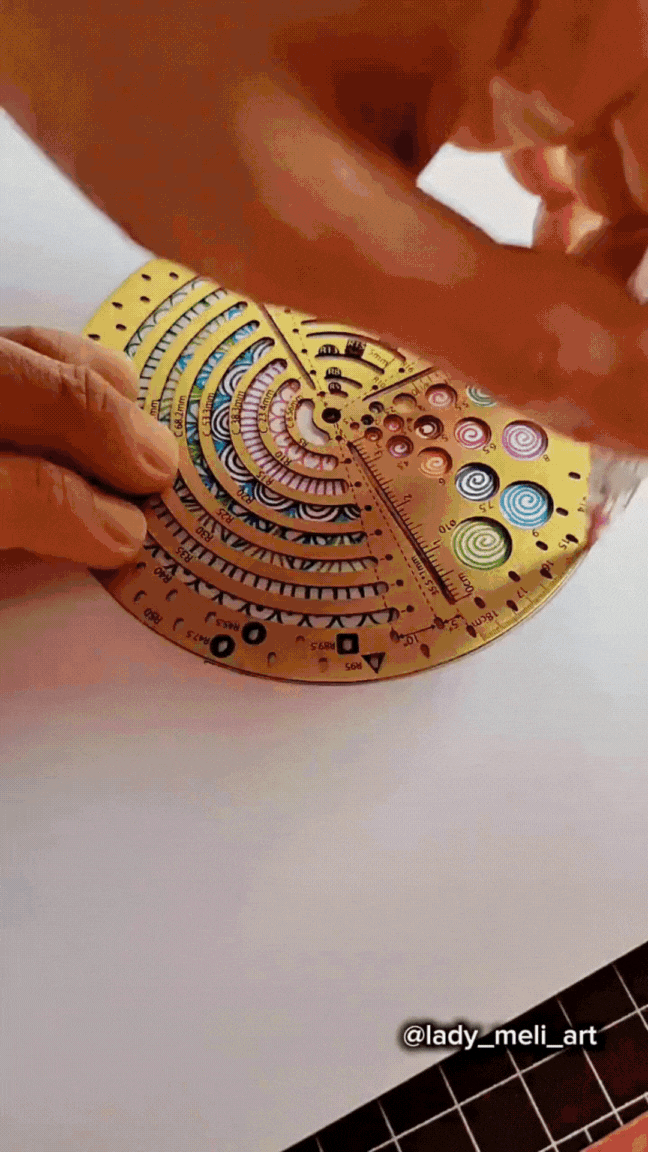 Exlicon L Brass- Precision Golden Ratio Tool Set for Art and Geometry