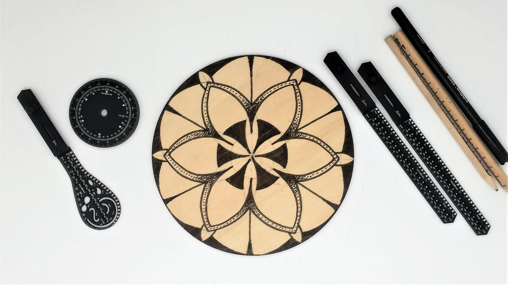 Create a wooden circular ornament using Exlicon MX! Mandala art tutorial using your personalized stationery Exlicon MX.