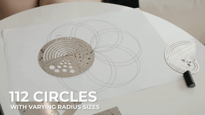 Exlicon L Stainless Steel Circle Tool &amp; Mini Star Stencil Kit