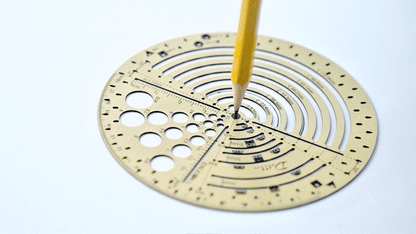 Exlicon L Brass Circle Tool &amp; Mini Fisheye Stencil Kit
