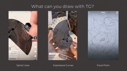 Exlicon L - TG Tool -Precision Golden Ratio Stencil for Art and Geometry