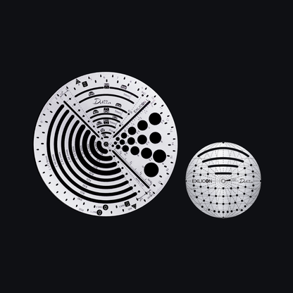 Exlicon L Circle Tool &amp; Mini Fisheye Stainless Steel Stencil Kit