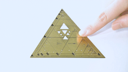 Exlicon L Brass- Precision Golden Ratio Tool Set for Art and Geometry