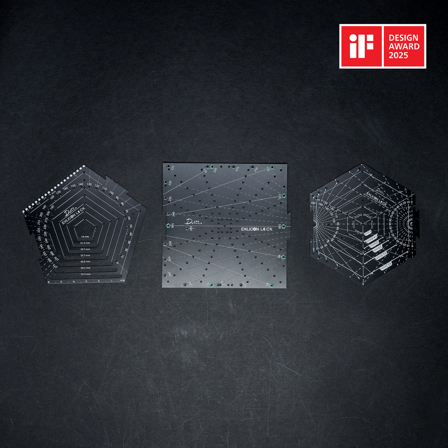 Exlicon Lock Black Tool Set Precision Perspective Rulers