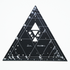 Black triangle compass with measurement markings for perfect golden ratio