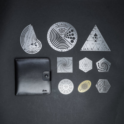 Exlicon L Stainless Steel with Small Disc Set and Leather Pouch bundle
