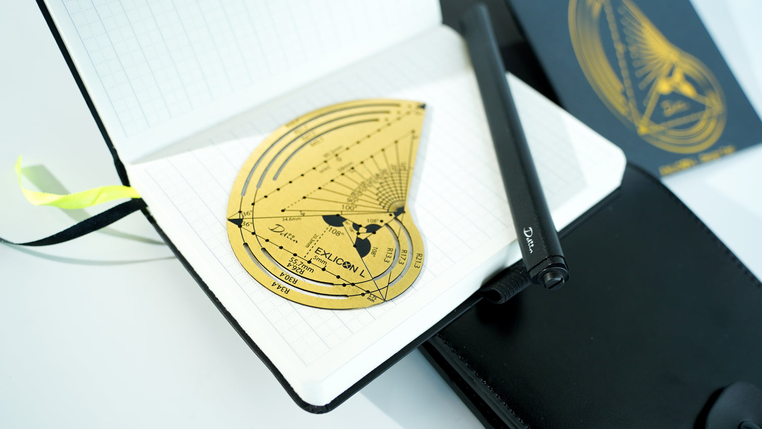 Exlicon L - TG Tool &amp; Mini TG Brass Stencil kit for Golden Ratio Art