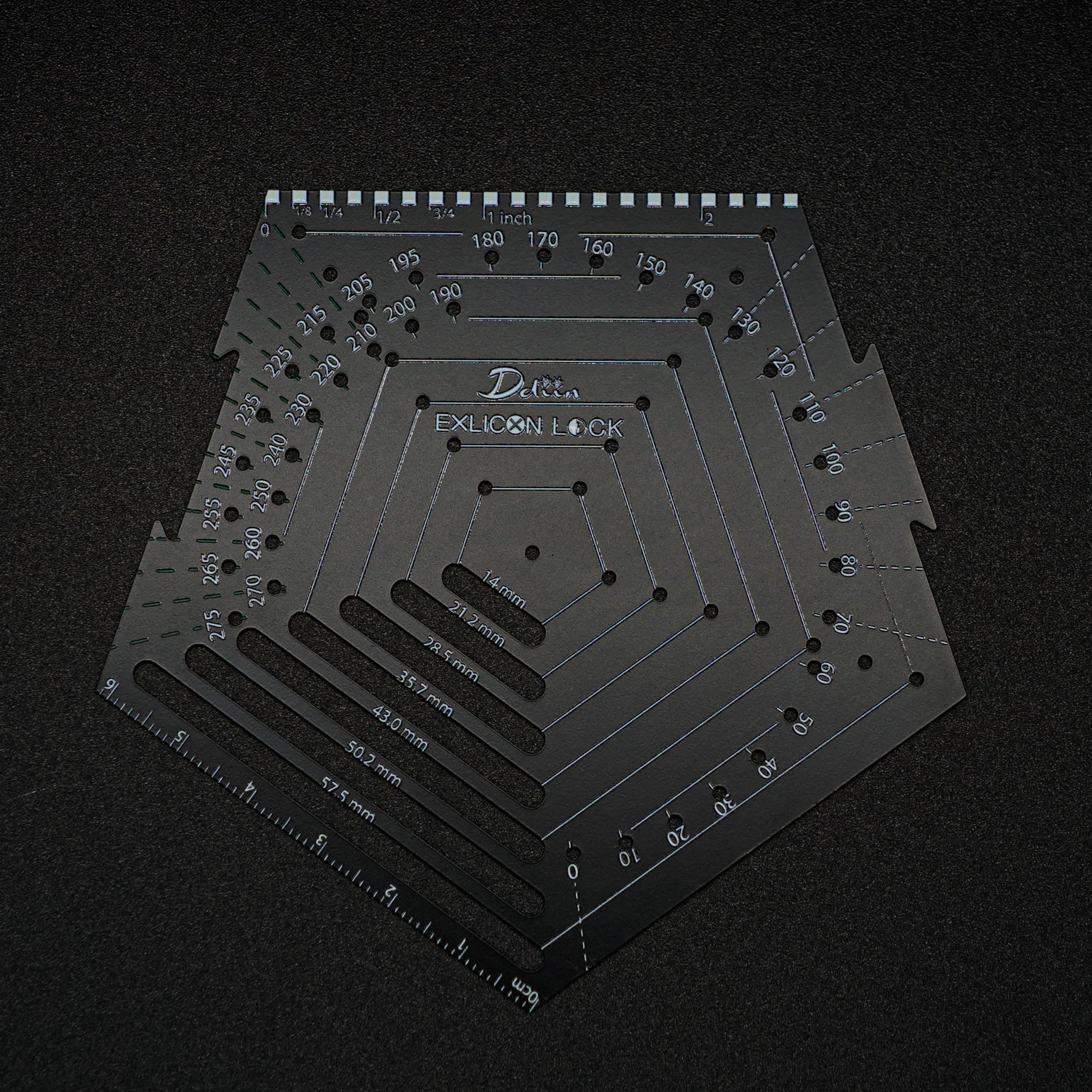 Black pentagon tool on a black background
