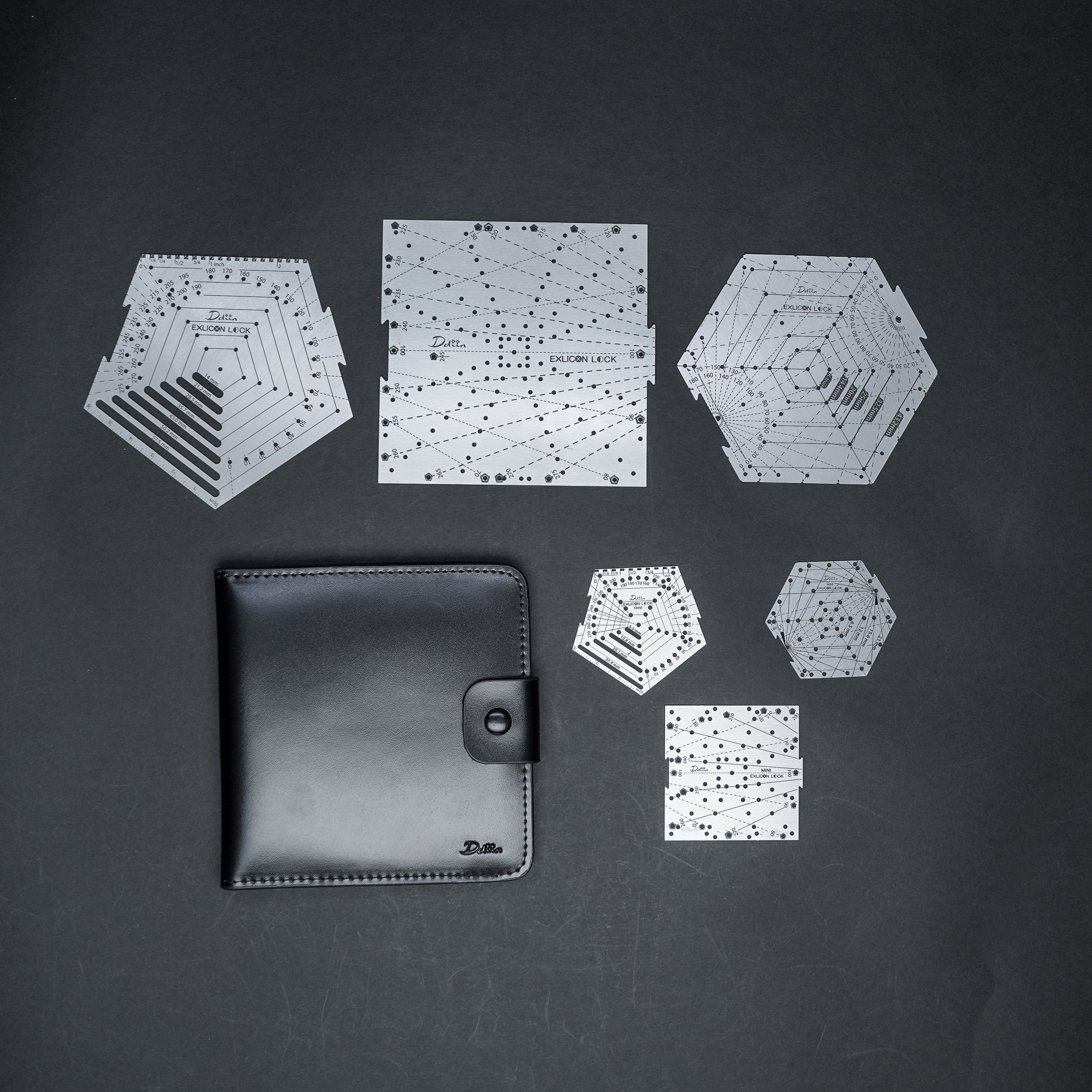 Exlicon Lock Stainless Steel with Mini Exlicon Lock and Leather Pouch