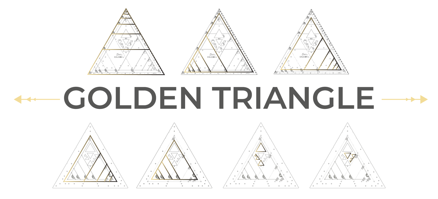 Exlicon L Triangle Tool- Precision Golden Ratio Tools for Art and Geometry