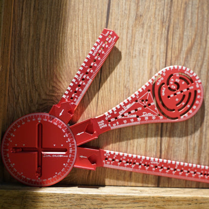 Exlicon-Ellipsen-Zeichenwerkzeug Aerospace Aluminium Combo B Rot