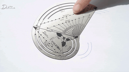 Exlicon L - TG Tool &amp; Mini TG Stainless Steel Stencil kit for Golden Ratio Drawing