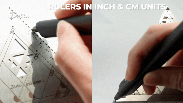 Exlicon L Golden Ratio Tool Set: Triangle Tool - Designers' Handy ...