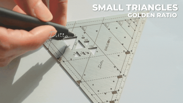 Exlicon L Triangle Tool- Precision Golden Ratio Tools for Art and Geometry