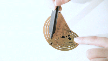 Exlicon L - Brass TG Tool -Precision Golden Ratio Ruler for Art and Geometry