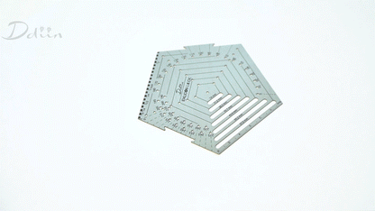 Exlicon Lock Brass Tool Mini Pentagon Ruler