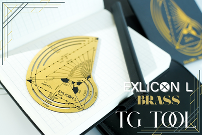 Exlicon L - TG Tool &amp; Mini TG Brass Stencil kit for Golden Ratio Art
