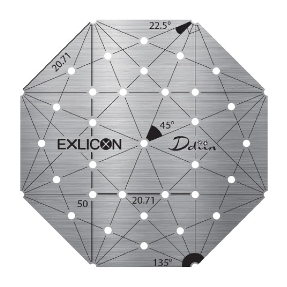 Small Octagon Disc Precision Stainless Steel Ruler for Drawing Octagon ...