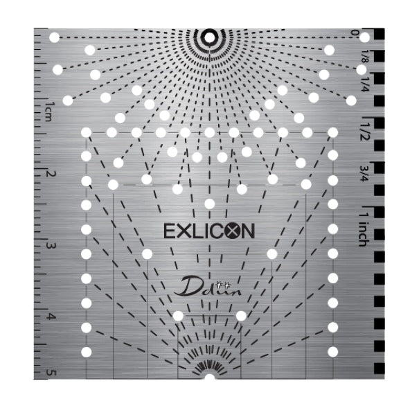 Small Square Disc 03 Precision Stainless Steel Ruler for Squares &amp; Perspectives