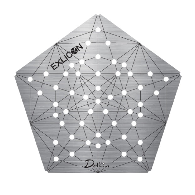 Small Star Disc Stainless Steel Ruler for Drawing Stars  Pentagons  Triangles and Octagons