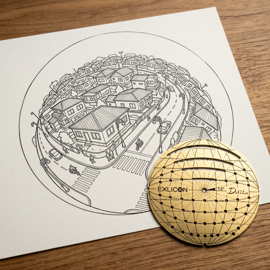 Exlicon Lock Edelstahl-Werkzeug Mini-Sechskant-Lineal