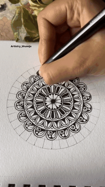 Exlicon L - Brass Circle Tool Precision Golden Ratio Ruler for Art and Geometry