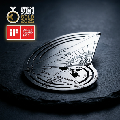 Exlicon L - TG Tool -Precision Golden Ratio Stencil for Art and Geometry