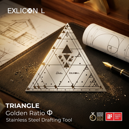 Exlicon L Triangle Tool- Precision Golden Ratio Tools for Art and Geometry